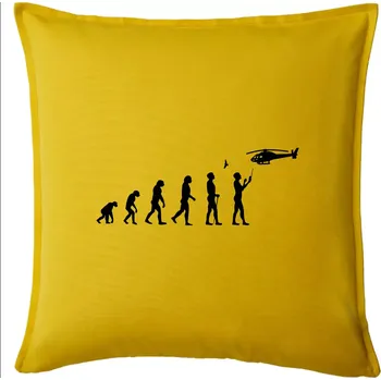 Polštář Evoluce modeláře - Polštář 50x50 - 50x50 - Pouze potah ( Žlutá )