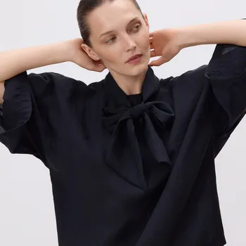 Reserved - Halenka s ozdobným vázáním - černý - ZU940-99X - ZU940-99X-M