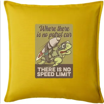 Polštář Želva na cestách - Polštář 50x50 - 50x50 - Pouze potah ( Žlutá )