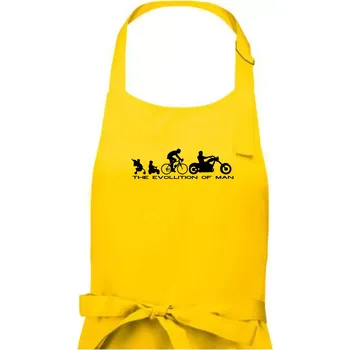 Kuchyňská zástěra Evolution of man (Chopper) - Dámská zástěra na vaření - Univerzální velikost ( Žlutá )