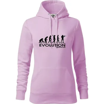 Dámská mikina Evoluce biatlonu Biathlon - Mikina dámská Cape s kapucí - S ( Orchid )