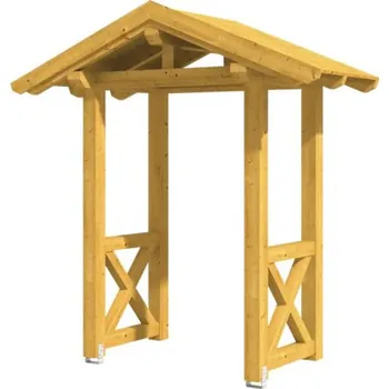 Stříška nad vchodové dveře Vchodová stříška Skanholz Siegen 4, 247x116 cm světlý dub