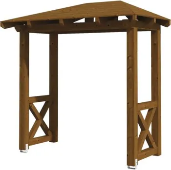 Stříška nad vchodové dveře Vchodová stříška Skanholz Wismar 4, 258x126 cm vlašský ořech