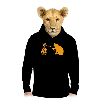 Chlapecká mikina Bastard Kočka a myš dětská mikina klokanka Black