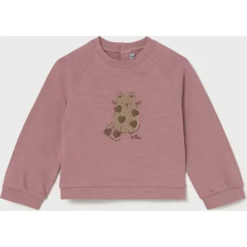 Bavlněné tričko s dlouhým rukávem Mayoral 2080.4J.Baby.9BYA růžová 30X, vel. 80