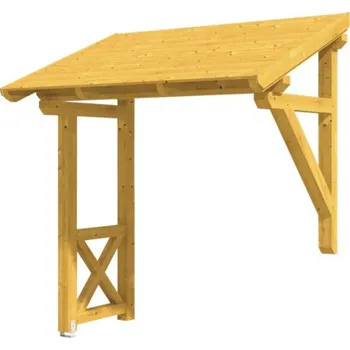 Stříška nad vchodové dveře Vchodová stříška Skanholz Paderborn 3, 242x156 cm světlý dub