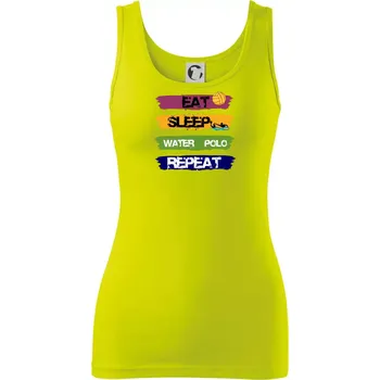 Dámské tričko Eat sleep watter polo barevné - Dámské tílko - M ( Limetková )