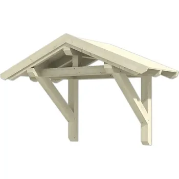 Stříška nad vchodové dveře Vchodová stříška Skanholz Siegen 1, 247x116 cm přírodní