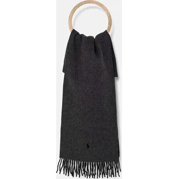 Šála Vlněná šála Polo Ralph Lauren 455954371 šedá 90X, vel. ONE SIZE
