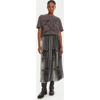 Oblečení a móda Desigual Plisovaná sukně Newspapers 25WWFW09 Černá Regular Fit XS