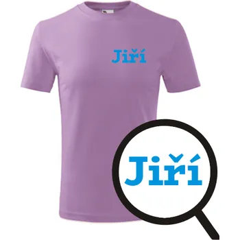 Chlapecké oblečení Fialové dětské tričko Jiří - dětské tričko se jménem - barva fialová - velikost 12let