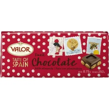Čokoláda Valor Dark Chocolate Almonds 250 g