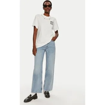 Pánské tričko Hugo T-Shirt Vintage 50520307 Écru Relaxed Fit XL