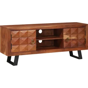 Televizní stolek Televizní skříň s policí medová hnědá 112 x 30 x 48 cm
