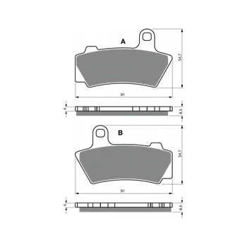 Brzdová destička Brzdové destičky GOLDFREN 443 S33 STREET REAR