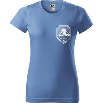 Dámské tričko DOBRÝ TRIKO Dámské tričko s potiskem It is time Barva: Azurová modrá, Velikost: XL