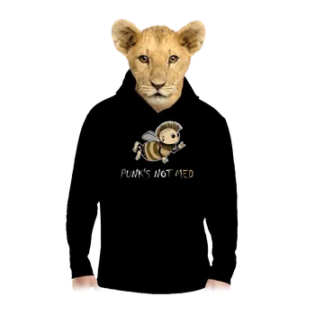 Chlapecká mikina Bastard Punks Not Med dětská mikina klokanka Black