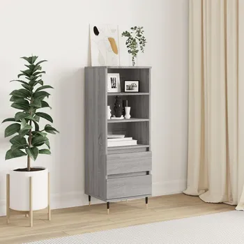 Organizace kuchyně vidaXL Skříň highboard 40 x 36 x 110 cm kompozit [831503] Barva: šedá sonoma