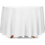 Kulatý matný ubrus bílý – 230 cm