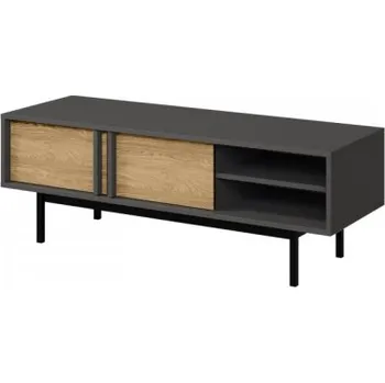 TV stolek/skřínka Wektus 2D WK10, Barva: antracit / dub olejovaný MIRJAN 5903211425097