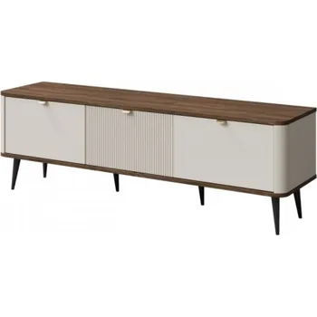 Nábytek TV stolek/skřínka Rotevio 3K RT13, Barva: kašmír / kašmír + ořech MIRJAN 5903211425752