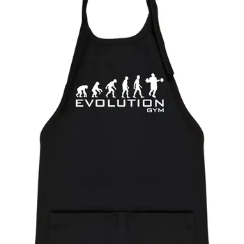 Kuchyňská zástěra Evoluce Gym - Dětská zástěra na vaření - Univerzální velikost ( Černá )