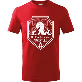 Dětská móda DOBRÝ TRIKO Dětské tričko It is time Velikost: 158/12 let, Barva: Červená