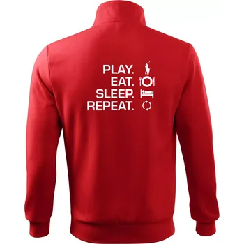 Pánská mikina Play Eat Sleep Repeat polo - Mikina bez kapuce Adventure - 2XL ( Červená )