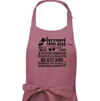 Kuchyňská zástěra Narozeniny červen - Dámská zástěra na vaření - Univerzální velikost ( Starorůžová )