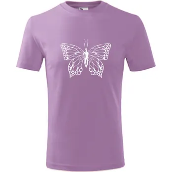 Chlapecké oblečení Fialové dětské tričko s motýlem - barva fialová - velikost 4roky