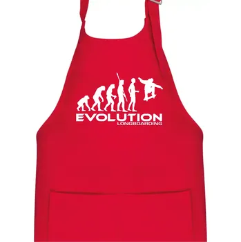 Kuchyňská zástěra Evoluce longboard jump - Dětská zástěra na vaření - Univerzální velikost ( Červená )