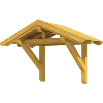 Stříška nad vchodové dveře Vchodová stříška Skanholz Siegen 1, 247x116 cm světlý dub