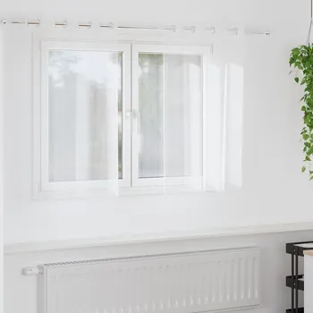 Sprchový závěs Voile Záclona se záclonami 2 pcs Bílá 140 x 140 cm Polyester