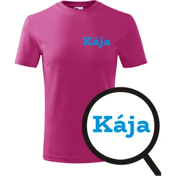 Purpurové dětské tričko Kája - dětské tričko se jménem - barva purpurová - velikost 4roky