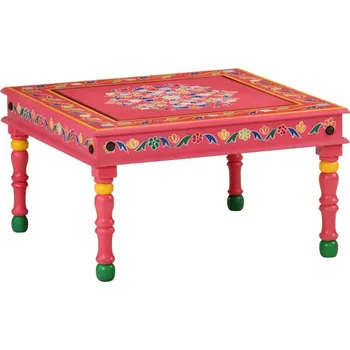 Konferenční stolek vidaXL Konferenční stolek ručně malovaný masivní mangovník [353761] Barva: Růžová