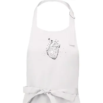 Kuchyňská zástěra Lidské srdce - Pánská zástěra na vaření - Univerzální velikost ( Bílá )
