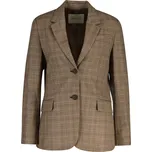 SAKO GANT REG CHECKED WOOL BLEND BLAZER DEEP BROWN