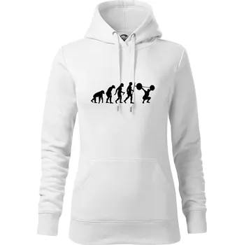 Dámská mikina Evolution fitness - Mikina dámská Cape s kapucí - XS ( Bílá )
