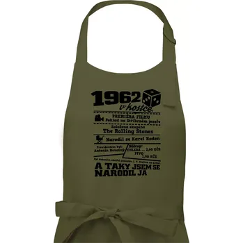 Kuchyňská zástěra 1962 v kostce - Pánská zástěra na vaření - Univerzální velikost ( Khaki )