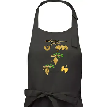 Kuchyňská zástěra Evoluce pasta - Dámská zástěra na vaření - Univerzální velikost ( Tmavá břidlice (šedá se zeleným nádechem) )