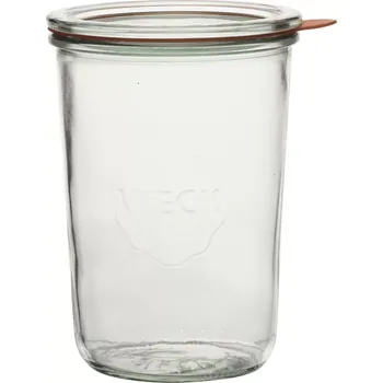 Sklenice Zavařovací sklenice Weck 750 ml, s víčkem, těsněním a svorkami, sada 4 ks