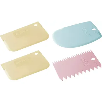 Kuchyňská škrabka Stěrka / škrabka na těsto plast Fackelmann 2 ks, různé barvy