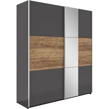 Šatní skříň Šatní skříň Kudo - Black Red White - BRW Grafit / Smrk Appenzeller 175x210 cm