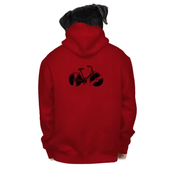 Pánská mikina Bastard Gramofonové kolo pánská mikina na zip Red