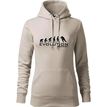 Dámská mikina Evoluce Hockey - hráč - Mikina dámská Cape s kapucí - S ( Ledově šedá )