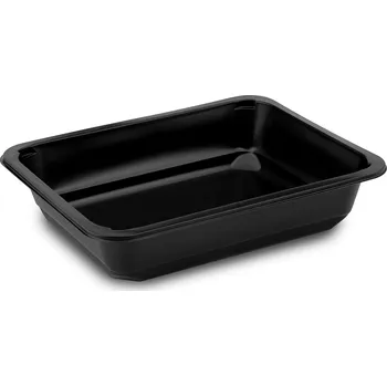 Jednorázové nádobí Miska zatavovací 1D PP černá 227 x 178 x 50 mm - 50 ks