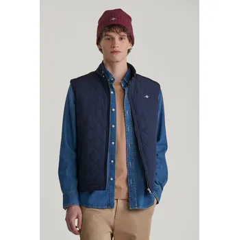 Pánská vesta VESTA GANT QUILTED WINDCHEATER VEST EVENING BLUE