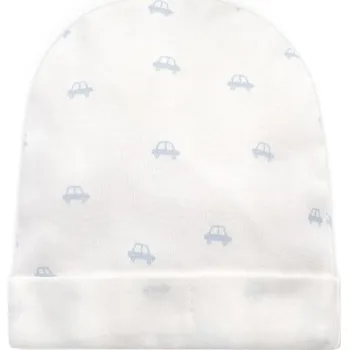 Kojenecké oblečení PINOKIO Čepička Lovely Day Baby Blue AUTÍČKA - 50