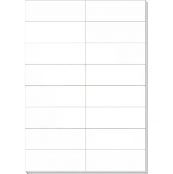Samolepící etiketa RVD Plus - samolepící etikety na A4, bílé, 105 × 37 mm - 100 archů