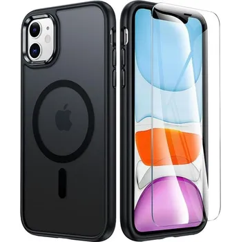 Pouzdro na mobilní telefon Magnetický kryt FNTCASE pro iPhone 11: Matný průsvitný ochranný zadní kryt pro telefon | Tenký